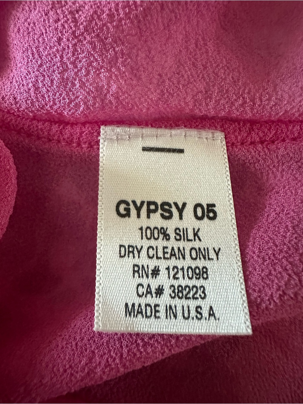 Gypsy 05 100% silk oversized tunic, pink with turquoise accent, women’s s S - Picture 8 of 8